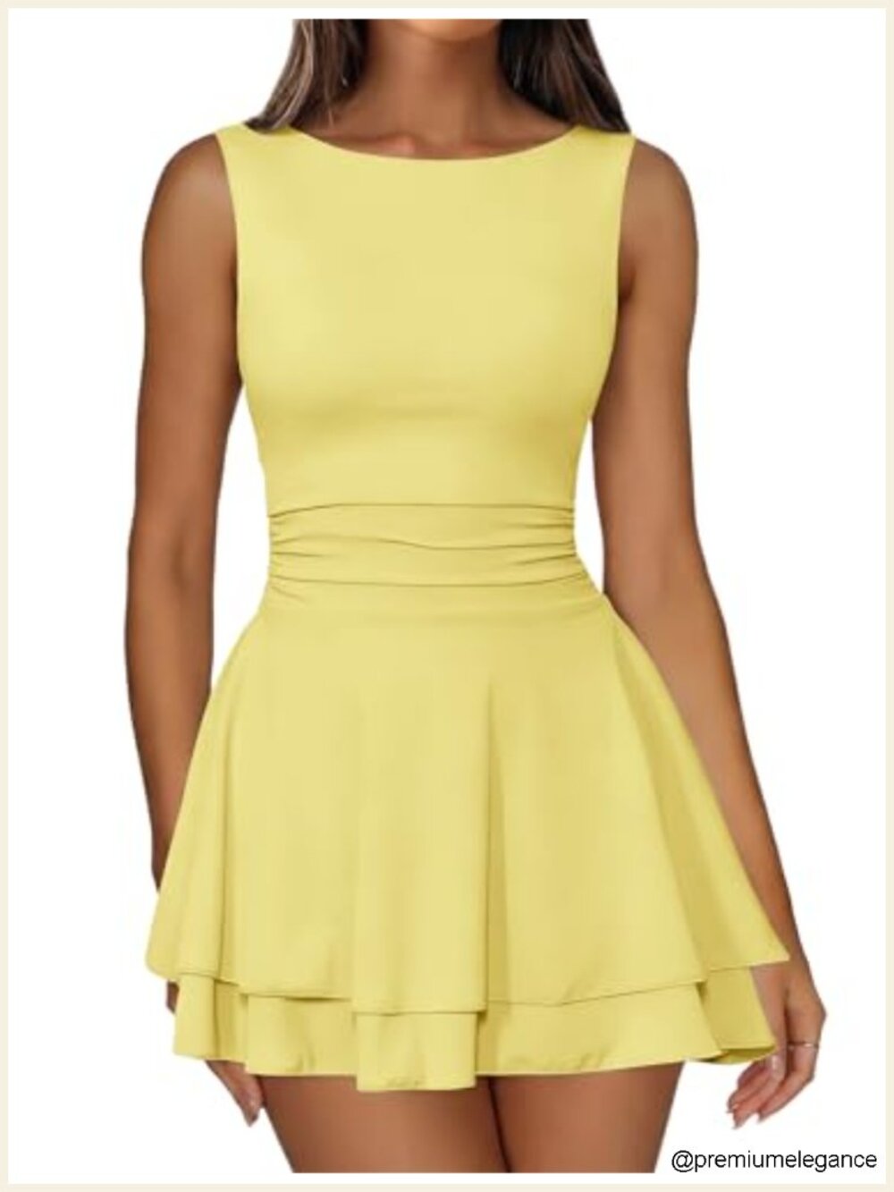 NWT A-Line Mini Dress Sleeveless Ruffle Hem Party